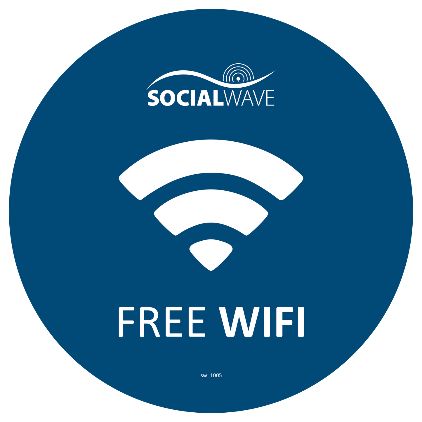 Adhesivo sencillo, redondo, "WLAN"