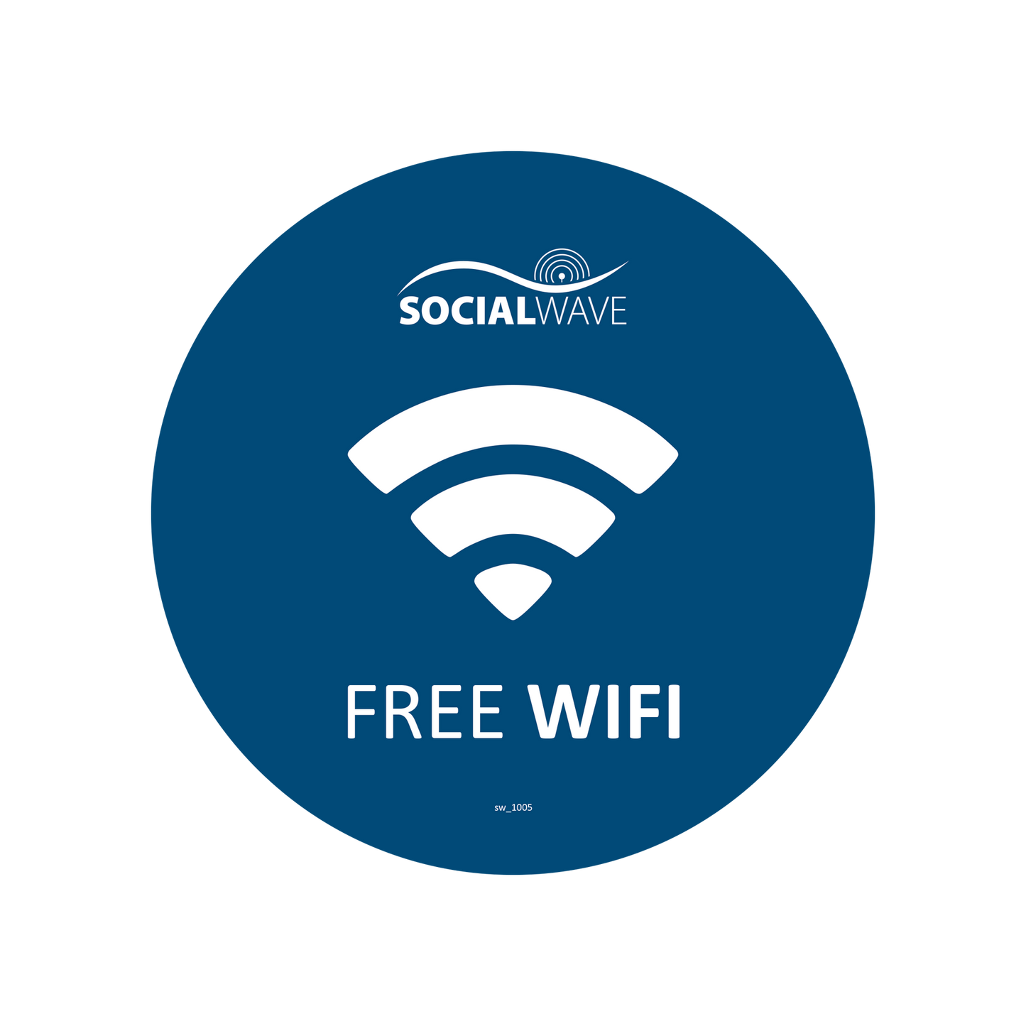Adhesivo sencillo, redondo, "WLAN"