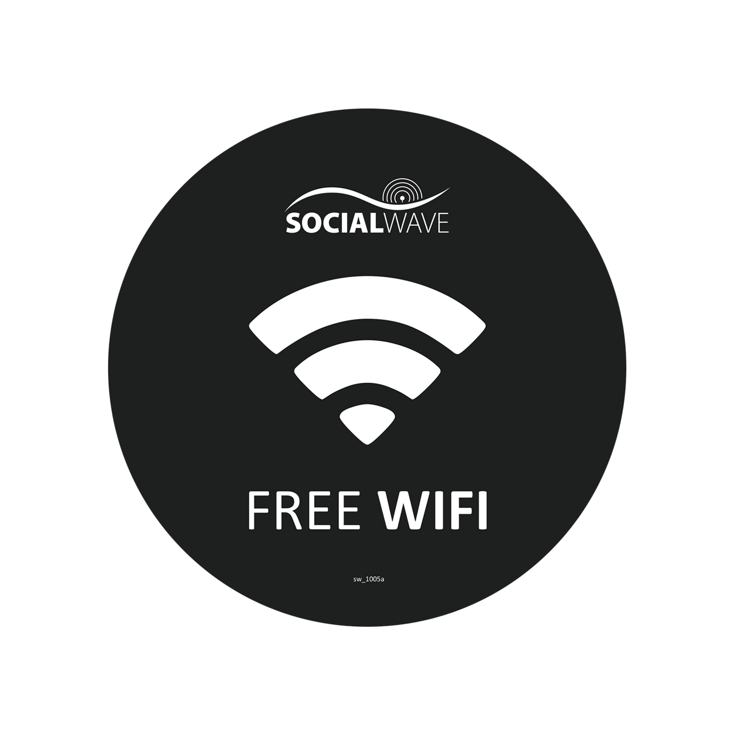 Adhesivo sencillo, redondo, "WLAN"
